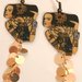 Klimt orecchini fatti a mano stile egizia con pendenti dorati