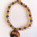 Klimt maternità bracciale fatto a mano con perline gialle e lilla