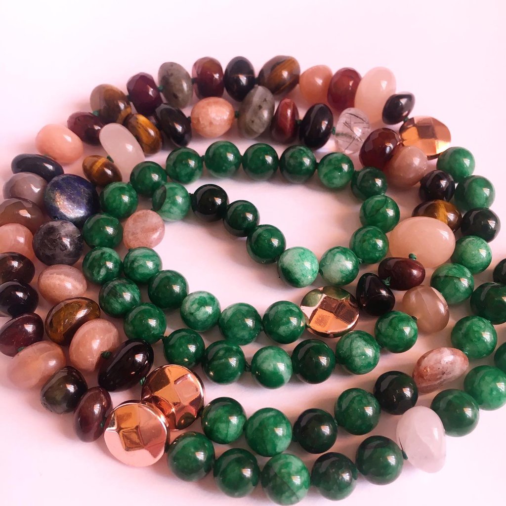 JCA0052014-Agathe Creation-Collana lunga in giada Buddha sorridente