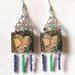 Klimt orecchini fatti a mano con perline verdi e blu