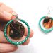 Klimt Salomè orecchini fatti a mano con cammeo e perle verdi 