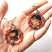 Klimt orecchini fatti a mano con perline arancioni