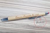 Bomboniera idea regalo penna in legno personalizzabile