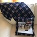 Quillow, un cuscino che diventa una coperta, decorato con Sue Sunbonnet e pupazzo di neve