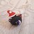 Addobbo Albero di Natale Coccinella fimo con cappello Babbo Natale