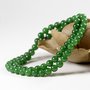 Collana unisex con perle di autentica giada verde naturale chakra cristalloterapia