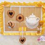 Copriforno country con set colazione giallo