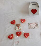 scatolina con biscotti san Valentino ti amo biscotto personalizzato 