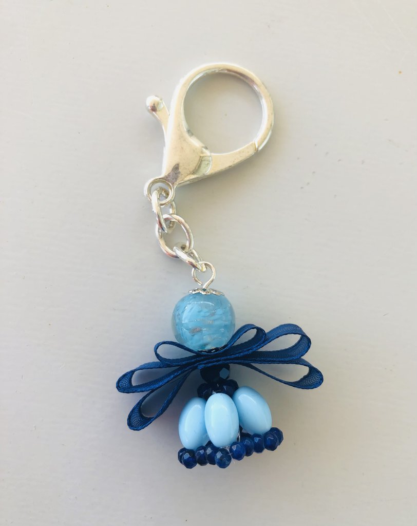 BAOSIWA Portachiavi Da Polso In Silicone Con Perline E Nappa In Pelle, Regalo Donna - 3