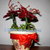 Vaso fiori perline e decoupage