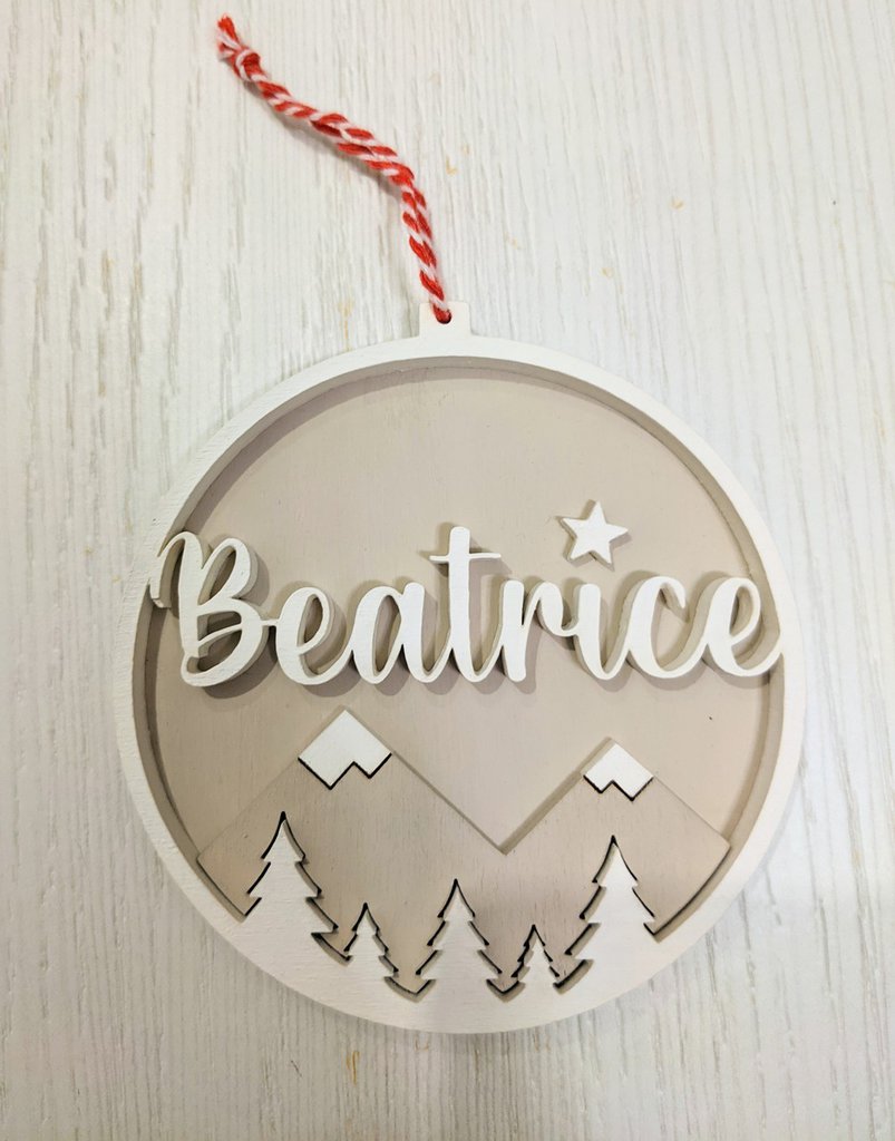 Palline Di Natale Personalizzate Dipinte A Mano Palline di Natale personalizzate in legno e dipinte a mano - Feste