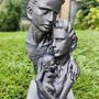 Statua in resina con famiglia mamma papà e figlio