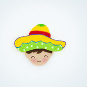 Bomboniera messicano con sombrero, 10 x 8.5 cm