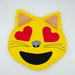 Cuscino emoticon gattino innamorato, diametro 27 cm