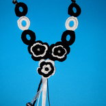 Collana LUTER A Fiore In Tessuto E Velluto, Rosa Regolabile, Elegante E Semplice, Per Donna E Ragazza, Nero - 3