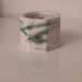 Vasetto in gesso effetto marmo verde 85gr