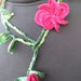 Collana in cotone con fiori fatta a mano ad uncinetto
