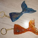 Mermaid Tail Coda Sirenetta Sirena Portachiavi Glitter Keychain