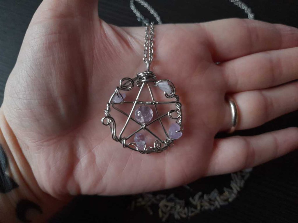 Ciondolo Pentacolo In Bronzo - Collana Pagana Per Wicca E Spiritualit Gioiello D 352989 - Foto 2