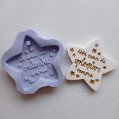 Stampo in silicone Piccolo Principe con frase a forma di stella per bomboniere calamite battesimo-comunione-compleanno-18 anni
