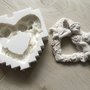 Stampo cuore con Puttini per bomboniere Battesimo e decorazioni per la casa in stile shabby
