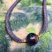 Collana girocollo con pallina di vetro soffiato di Murano fatta a mano