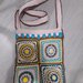 Borsa Tracolla Granny donna Uncinetto doubleface cotone mandala multicolore foderata