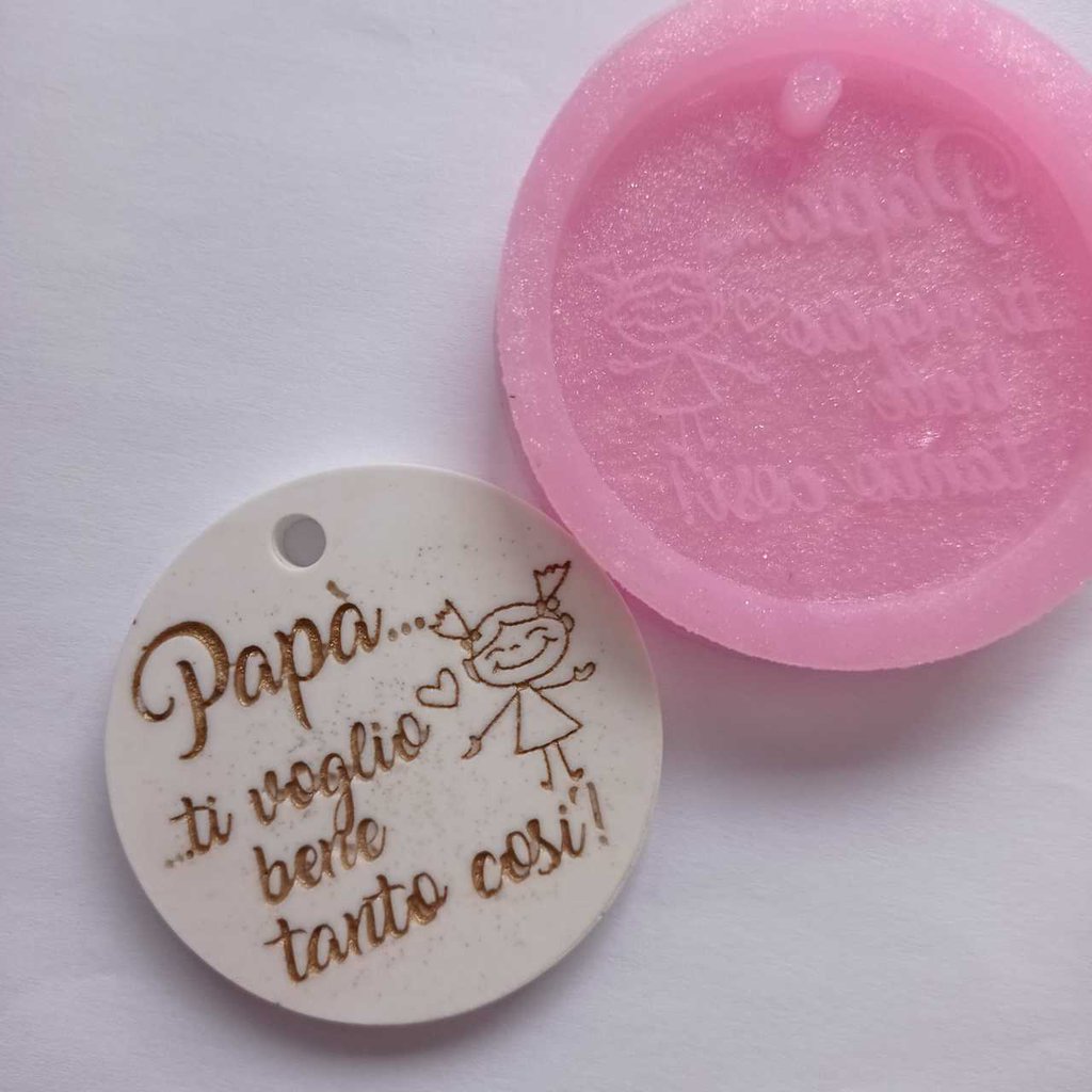 Stampo in silicone per la festa del papa' con frase - Materiali 