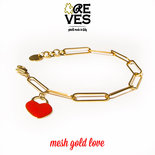 MESH gold LOVE - BRACCIALI REVES FATTI SU MISURA CON PIETRE NATURALI E COMPONENTI IN ARGENTO925, METALLO E ACCIAIO 316L