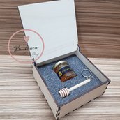 Bomboniera scatola personalizzata con miele e spargimiele