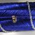 Pochette blu elegante in fettuccia lurex