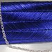 Pochette blu elegante in fettuccia lurex
