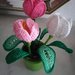Vasetto con tulipanini ad uncinetto