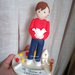 Cake Topper statuina sopratorta personalizzata cresima Comunionebimbo 