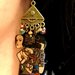 Orecchini fatti a mano stile egizia di Klimt con perline multicolore