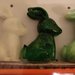 Coniglio in resina e glitter Verde