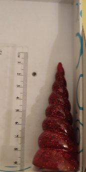 Albero conico o albero unicorno Rosso glitterato