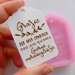 Stampo in silicone con scritta incisa"grazie per aver condiviso con noi questo meraviglioso giorno" per gessetti e saponi fai da te