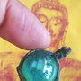 Ciondolo Amuleto Talismano RARO per ricchezza, fascino, successo, fortuna, benedetto dai monaci tibetani Naga sfera Blu
