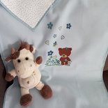 Coperta per bambini personalizzata Nome Stampe retrò in cotone