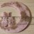 Moon & Cats in resina e glitter rosa e dorato