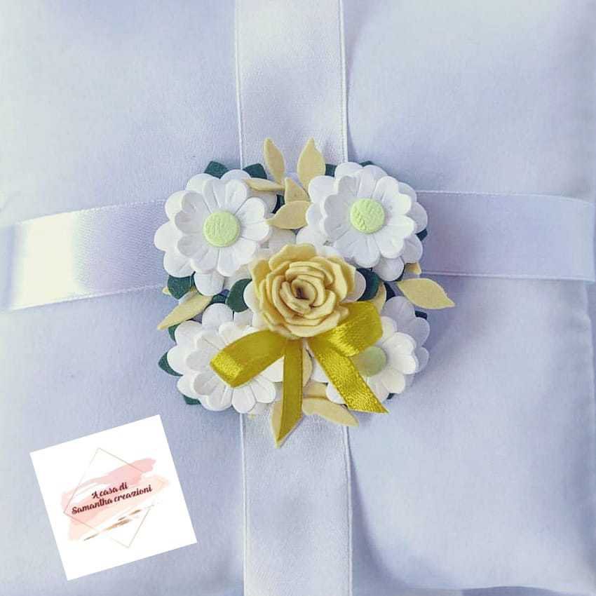 2 Fiori Da Polso Con Perle Per Matrimonio: Bouquet In Raso E Rose Artificiali, Decorazione Per Sposa E Damigelle - 4