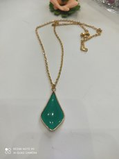 Collana pendente radice di smeraldo