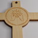 Croce in legno artigianale incisa a laser cm 12 x 8,3