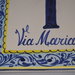 Mattonella dipinta a mano in ceramica di Castelli cm 15×15