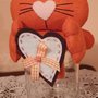 Barattolo decorato, gatto arancione