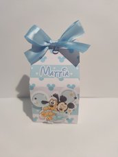 Scatolina battesimo nascita compleanno festa Minnie topolino confetti scatola box 