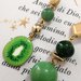 Orecchini kiwi Smaltati perle oro verdi ciondolo frutta 