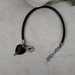 bracciale cuoio con cuore di onice