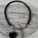 bracciale cuoio con cuore di onice